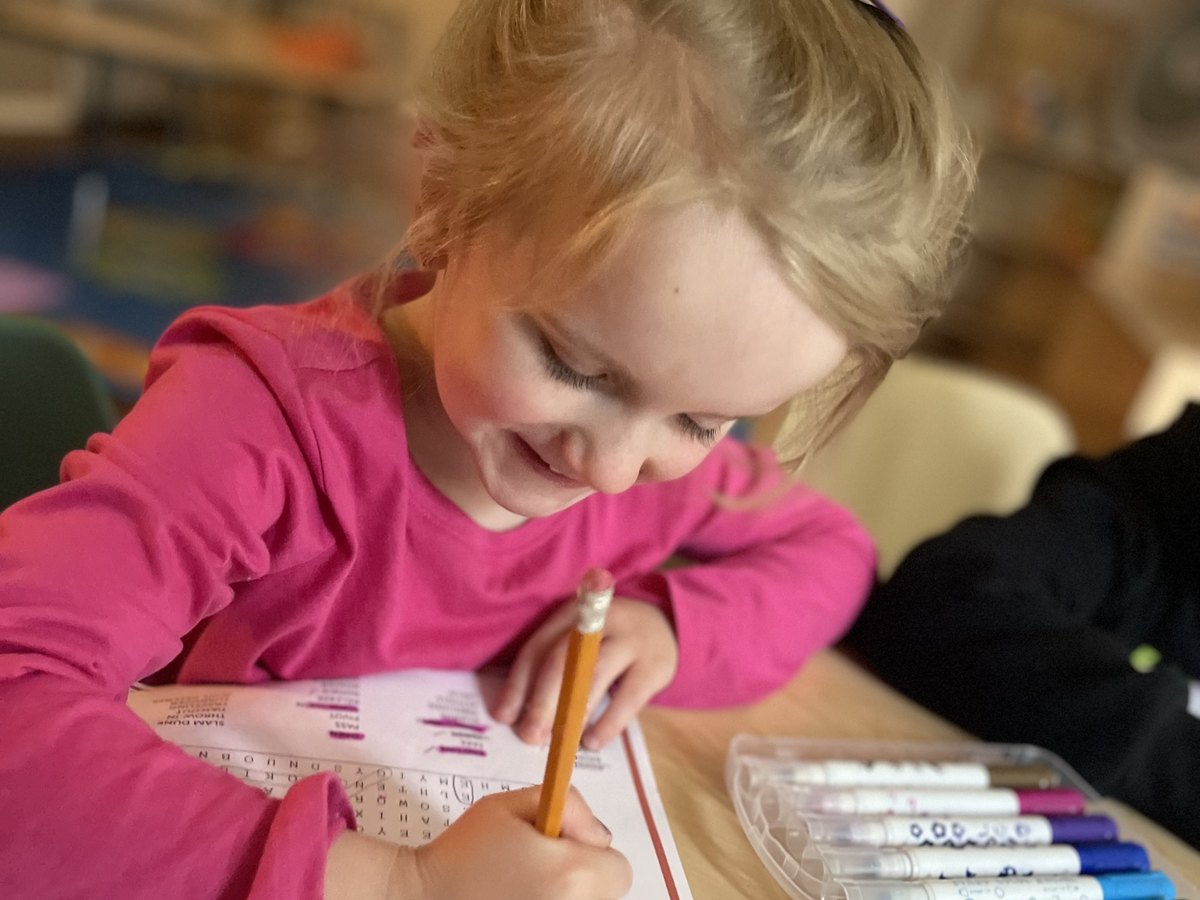 A student working through a writing activity